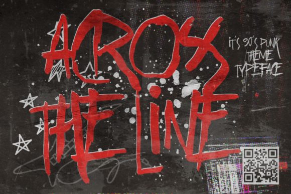 Across the Line: A Bold Display Font for Makers and Creative Sellers