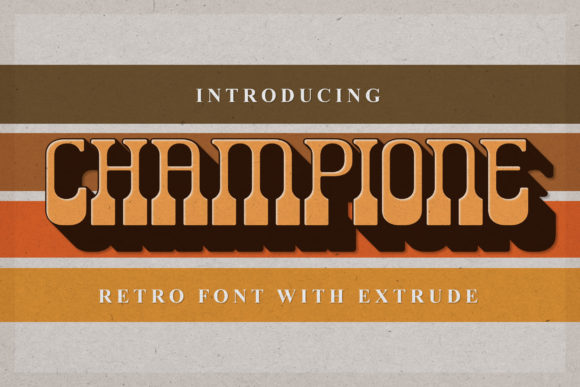 Champione: A Retro Display Font for Editorial Design and Digital Publishing