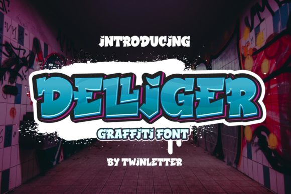 Delliger: A Playful Display Font for Vibrant Editorial Design