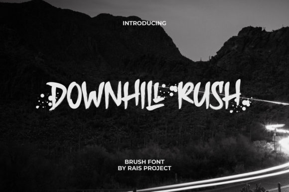 Downhill Rush: A Dynamic Display Font for Bold Editorial Design