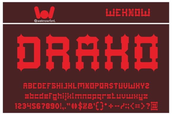 Drako Heart: A Bold Display Font for Halloween and Beyond