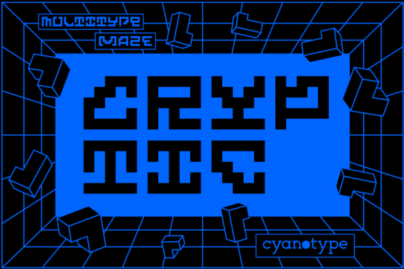 MultiType Maze Cryptic: A Bold Display Font for Scroll-Stopping Digital Campaigns
