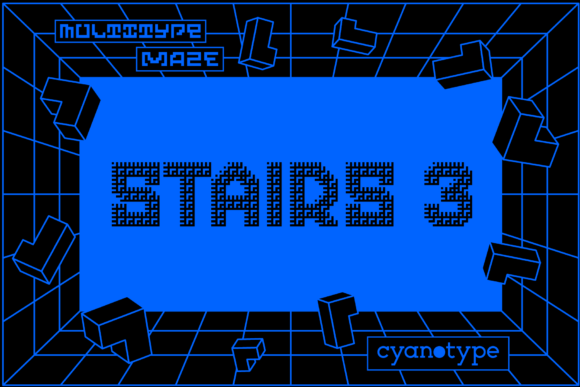 MultiType Maze Stairs 3: A Bold Display Font for Modern Editorial Design