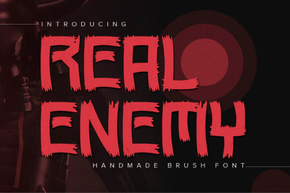 Real Enemy: A Bold Handmade Brush Font for Creative Web Design