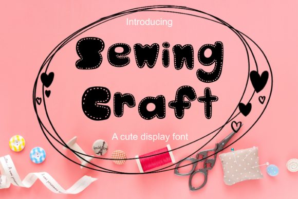 Sewing Craft: A Minimal Display Font for Handmade and Product Design Projects