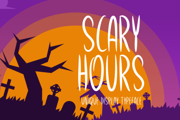 Spooky Elegance with Scary Hours: A Must-Have Display Font for Crafters